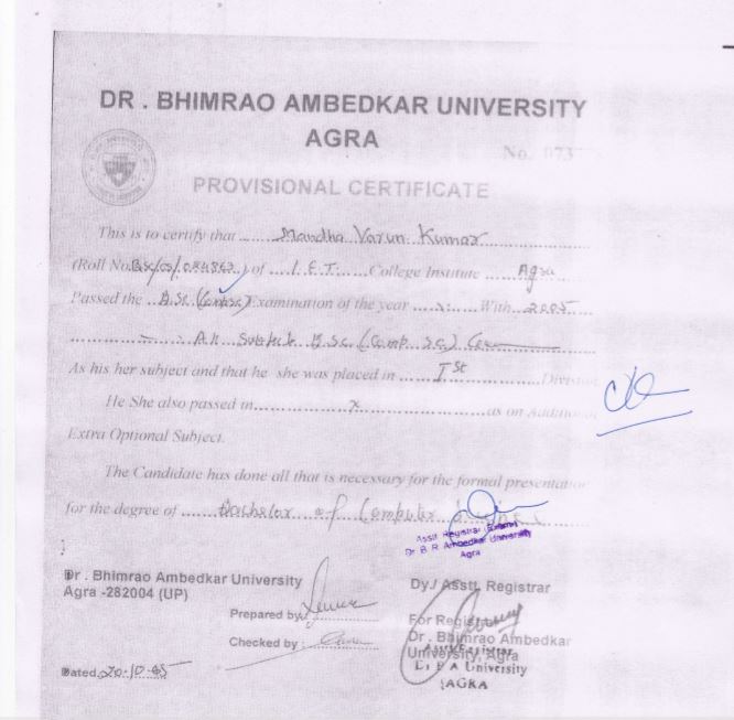 Mandha agra university